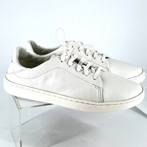 OluKai Size 7 Pehuea Li Leather Sneakers Bright White Womens Low NEW Shoes $120